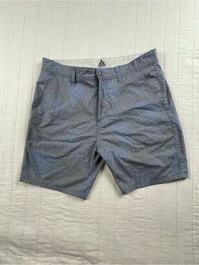 Element Men's Slate Blue Patterned Flat-Front Quick Dry Shorts Size 30